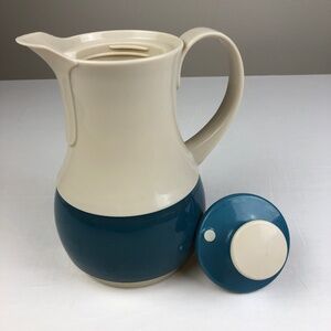 Vintage Thermos Coffee Butler Tan & Blue Carafe #570 Ingried 32oz West Germany